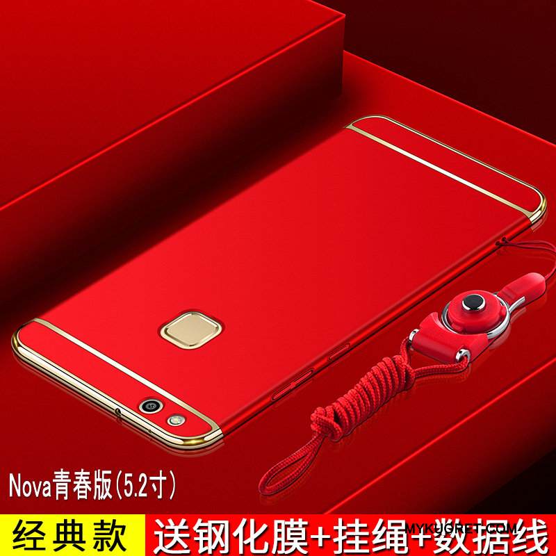 Kuori Huawei Nova Laukut Puhelimen Kuoret Pesty Suede, Kotelo Huawei Nova Suojaus Murtumaton Kulta