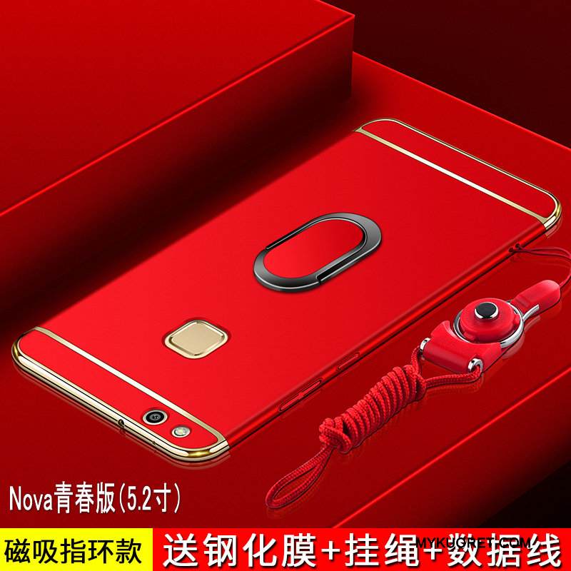 Kuori Huawei Nova Laukut Puhelimen Kuoret Pesty Suede, Kotelo Huawei Nova Suojaus Murtumaton Kulta