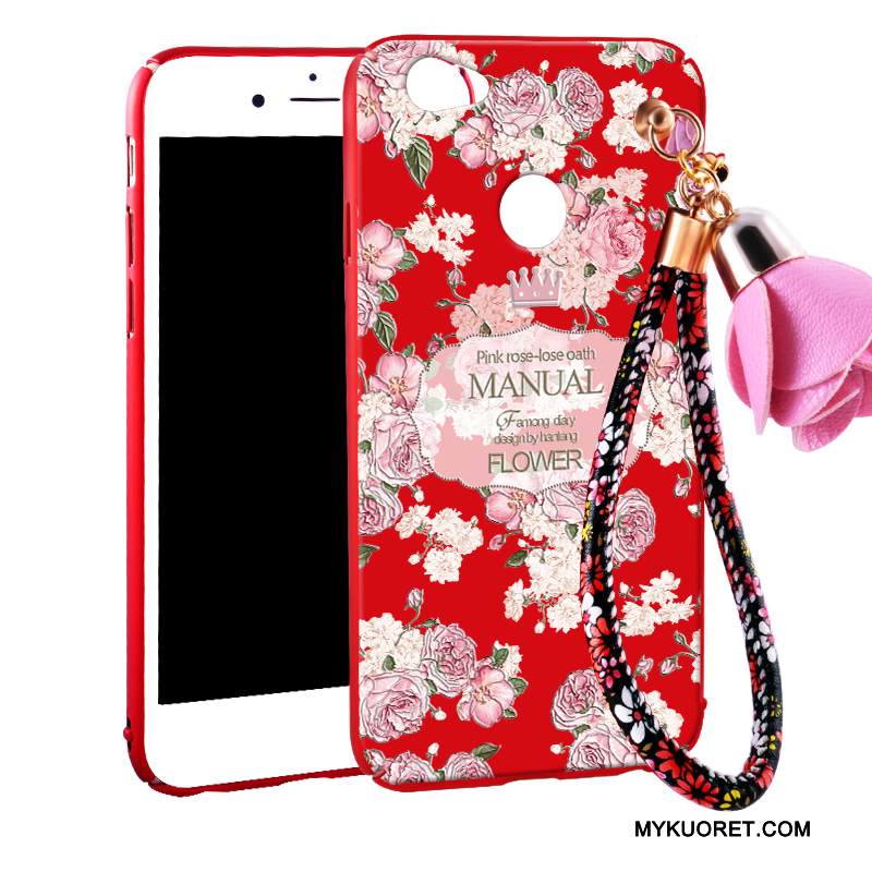 Kuori Huawei Nova Laukut Puhelimen Kuoret Pesty Suede, Kotelo Huawei Nova Suojaus Punainen Kova