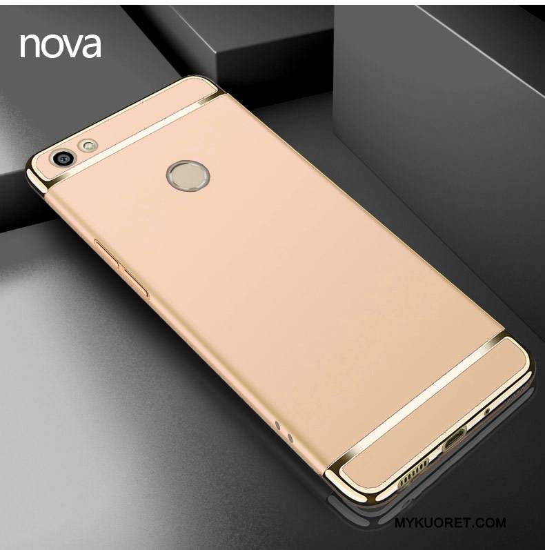 Kuori Huawei Nova Laukut Puhelimen Kuoret Punainen, Kotelo Huawei Nova Suojaus Pesty Suede Murtumaton