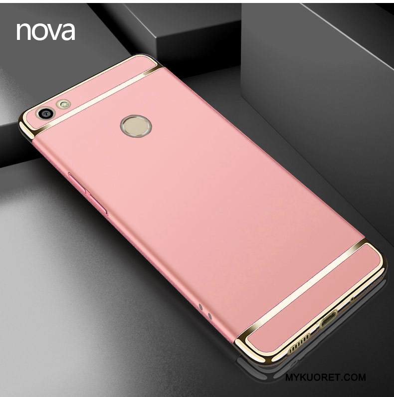 Kuori Huawei Nova Laukut Puhelimen Kuoret Punainen, Kotelo Huawei Nova Suojaus Pesty Suede Murtumaton