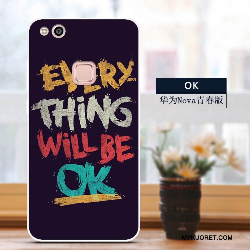 Kuori Huawei Nova Monivärinen Puhelimen Kuoret Murtumaton, Kotelo Huawei Nova Silikoni Hoikka Nuoret