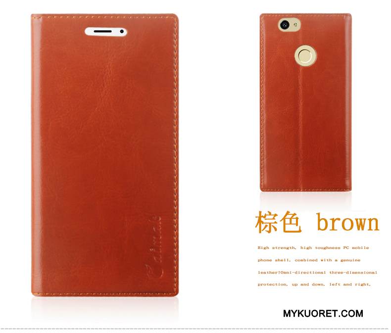 Kuori Huawei Nova Nahka Kulta Puhelimen Kuoret, Kotelo Huawei Nova Suojaus