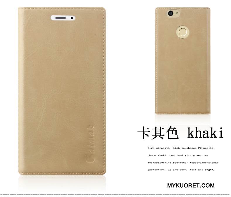 Kuori Huawei Nova Nahka Kulta Puhelimen Kuoret, Kotelo Huawei Nova Suojaus