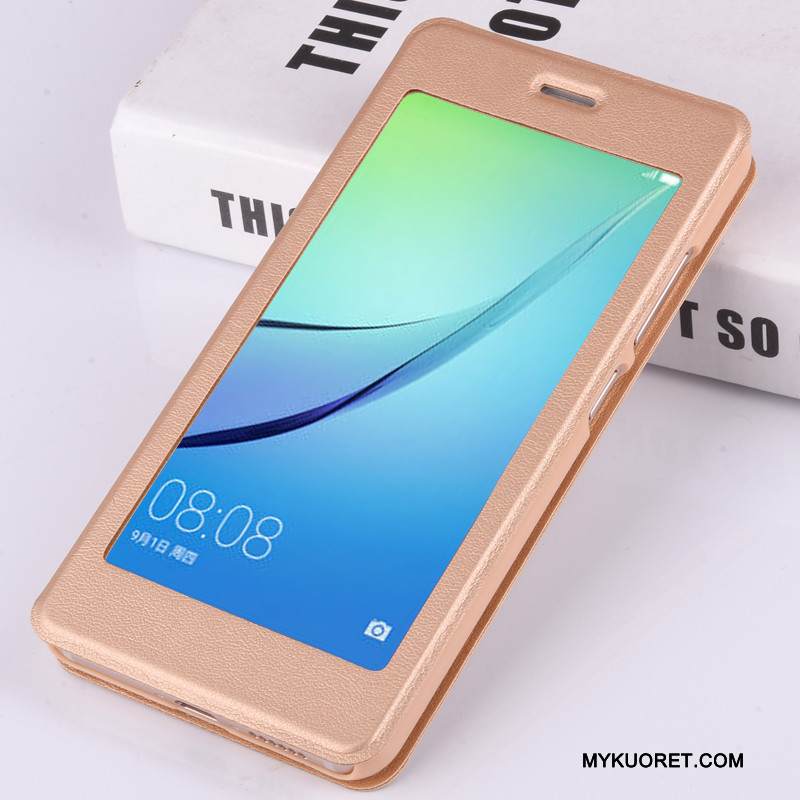 Kuori Huawei Nova Nahka Murtumaton Kulta, Kotelo Huawei Nova Suojaus Puhelimen Kuoret