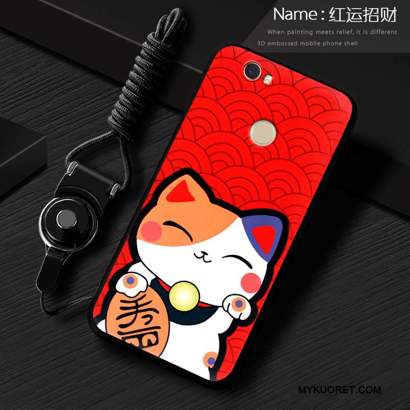 Kuori Huawei Nova Pehmeä Neste Murtumaton Persoonallisuus, Kotelo Huawei Nova Luova Puhelimen Kuoret Punainen