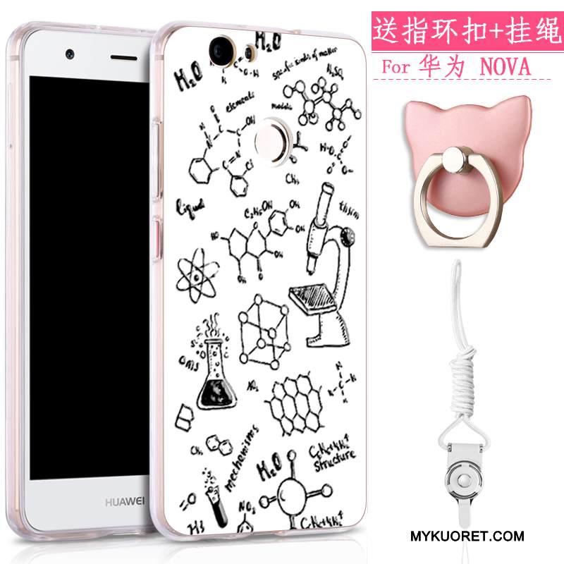 Kuori Huawei Nova Pehmeä Neste Murtumaton Puhelimen Kuoret, Kotelo Huawei Nova Suojaus Ripustettavat Koristeet Keltainen
