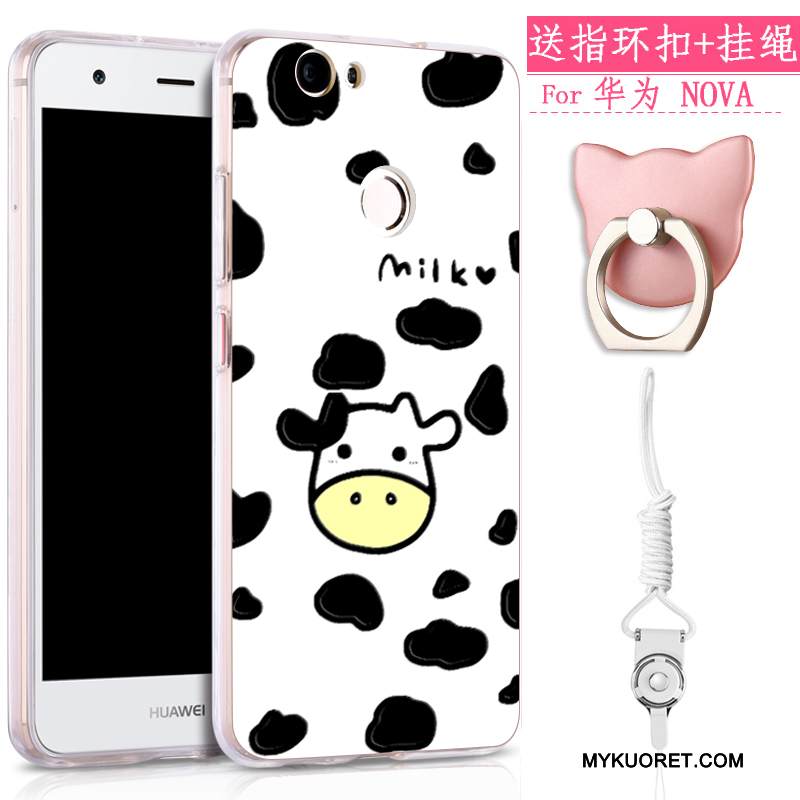 Kuori Huawei Nova Pehmeä Neste Murtumaton Puhelimen Kuoret, Kotelo Huawei Nova Suojaus Ripustettavat Koristeet Keltainen