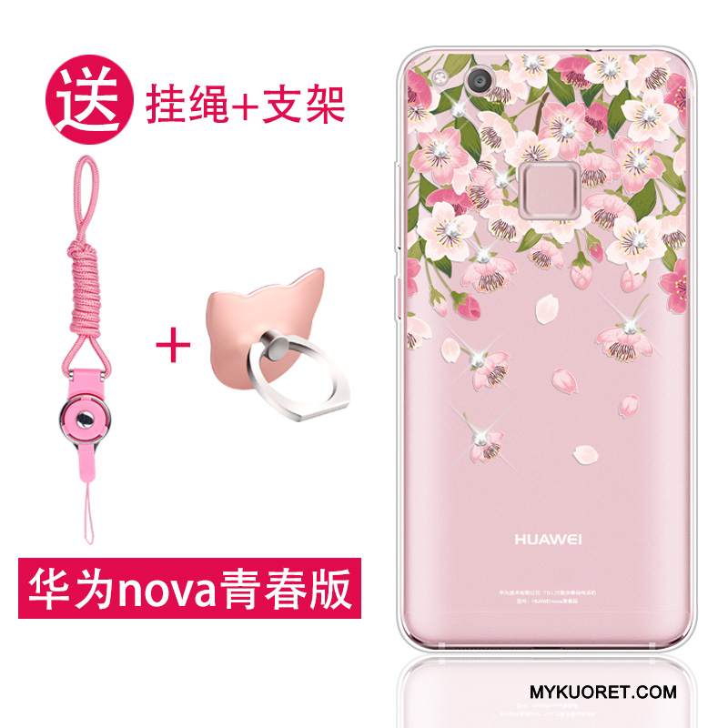 Kuori Huawei Nova Pehmeä Neste Puhelimen Kuoret Jauhe, Kotelo Huawei Nova Silikoni Nuoret