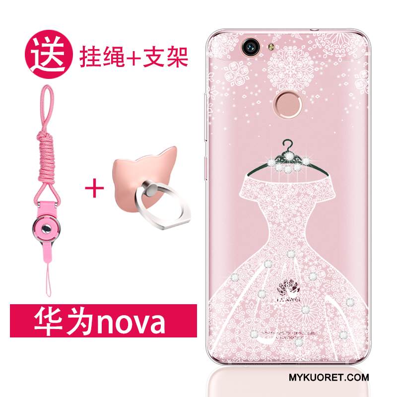 Kuori Huawei Nova Pehmeä Neste Puhelimen Kuoret Jauhe, Kotelo Huawei Nova Silikoni Nuoret