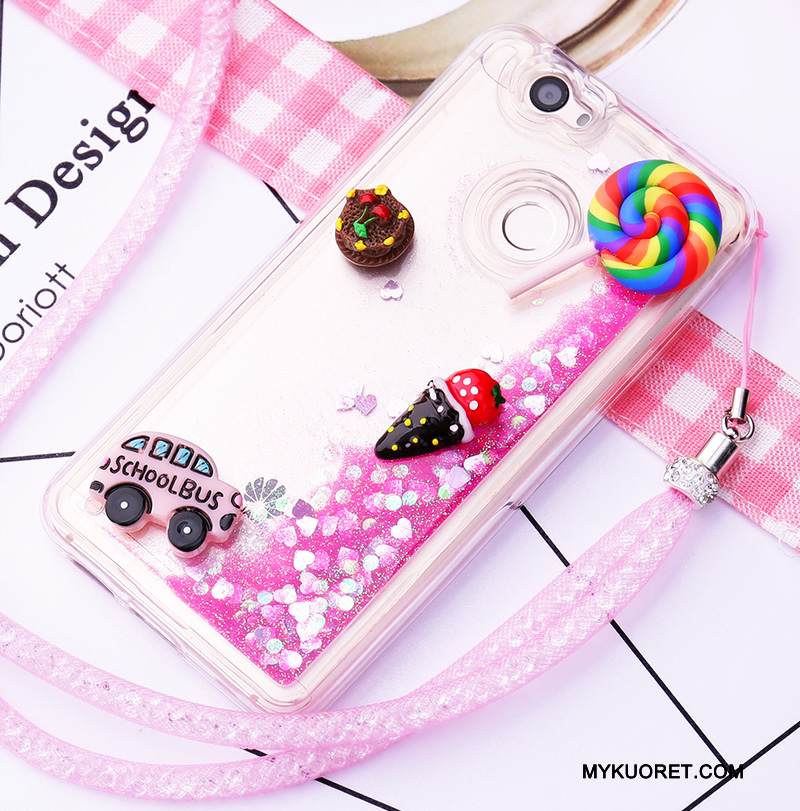 Kuori Huawei Nova Sarjakuva Juoksuhiekka Ripustettavat Koristeet, Kotelo Huawei Nova Silikoni Ihana Puhelimen Kuoret