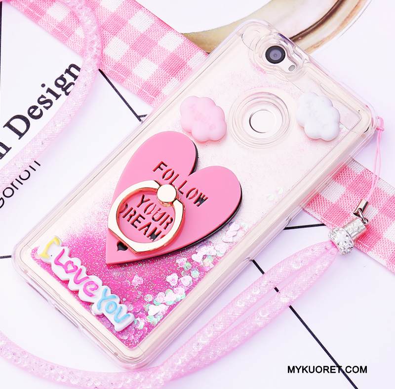 Kuori Huawei Nova Sarjakuva Juoksuhiekka Ripustettavat Koristeet, Kotelo Huawei Nova Silikoni Ihana Puhelimen Kuoret