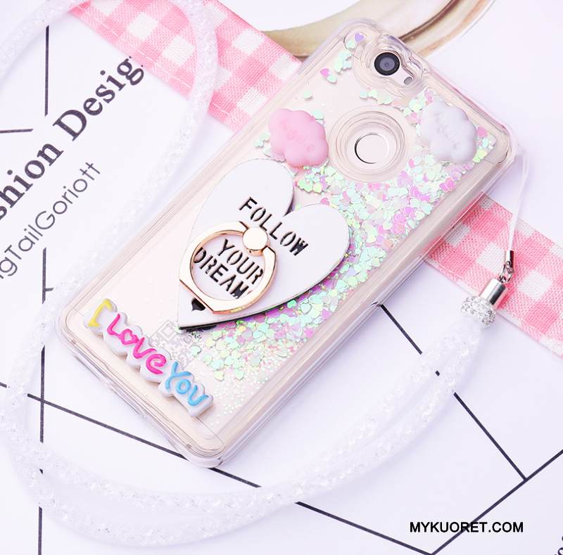 Kuori Huawei Nova Sarjakuva Juoksuhiekka Ripustettavat Koristeet, Kotelo Huawei Nova Silikoni Ihana Puhelimen Kuoret