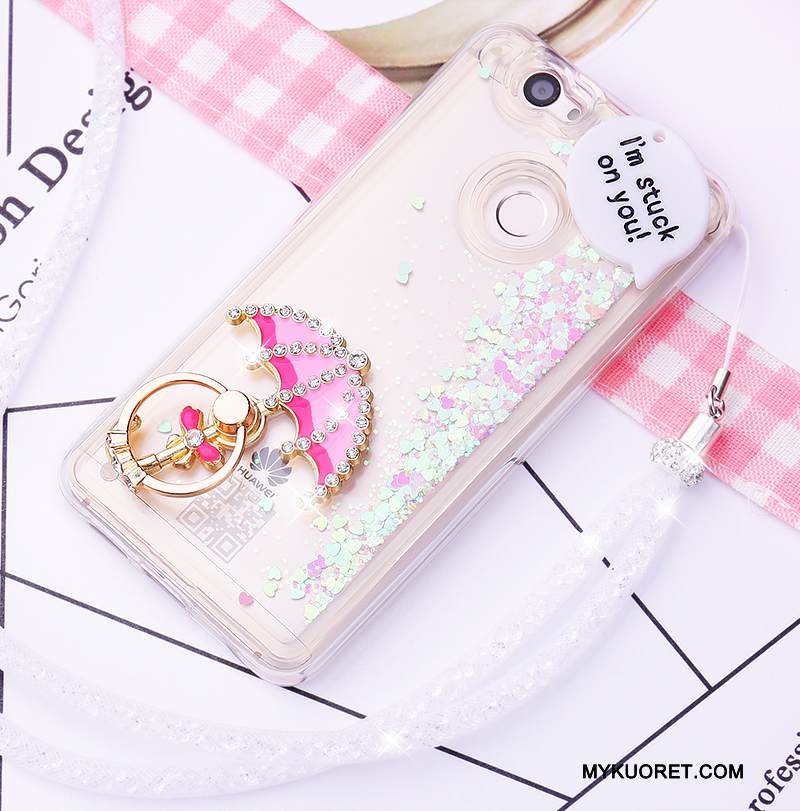 Kuori Huawei Nova Sarjakuva Juoksuhiekka Ripustettavat Koristeet, Kotelo Huawei Nova Silikoni Ihana Puhelimen Kuoret