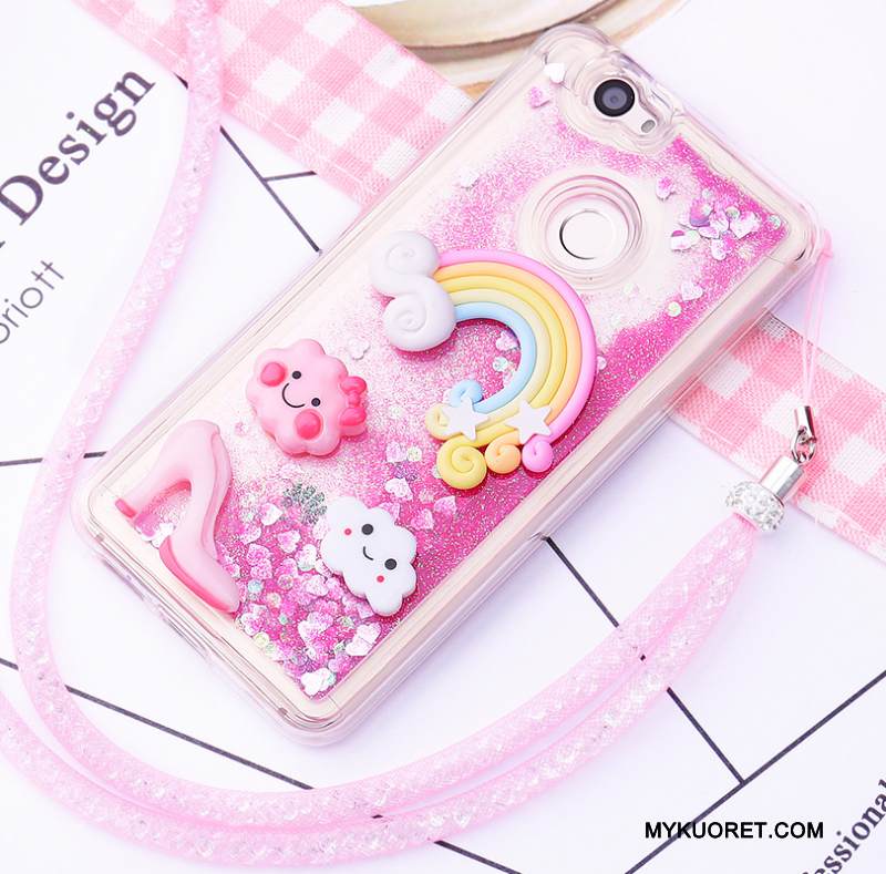 Kuori Huawei Nova Sarjakuva Juoksuhiekka Ripustettavat Koristeet, Kotelo Huawei Nova Silikoni Ihana Puhelimen Kuoret