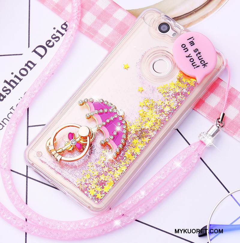 Kuori Huawei Nova Sarjakuva Juoksuhiekka Ripustettavat Koristeet, Kotelo Huawei Nova Silikoni Ihana Puhelimen Kuoret