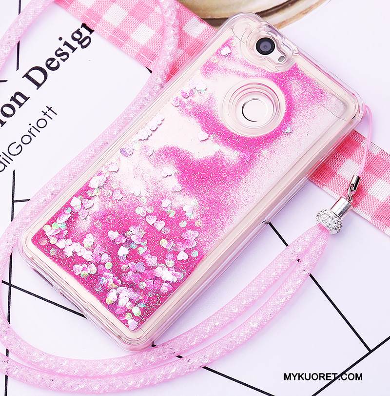 Kuori Huawei Nova Sarjakuva Juoksuhiekka Ripustettavat Koristeet, Kotelo Huawei Nova Silikoni Ihana Puhelimen Kuoret