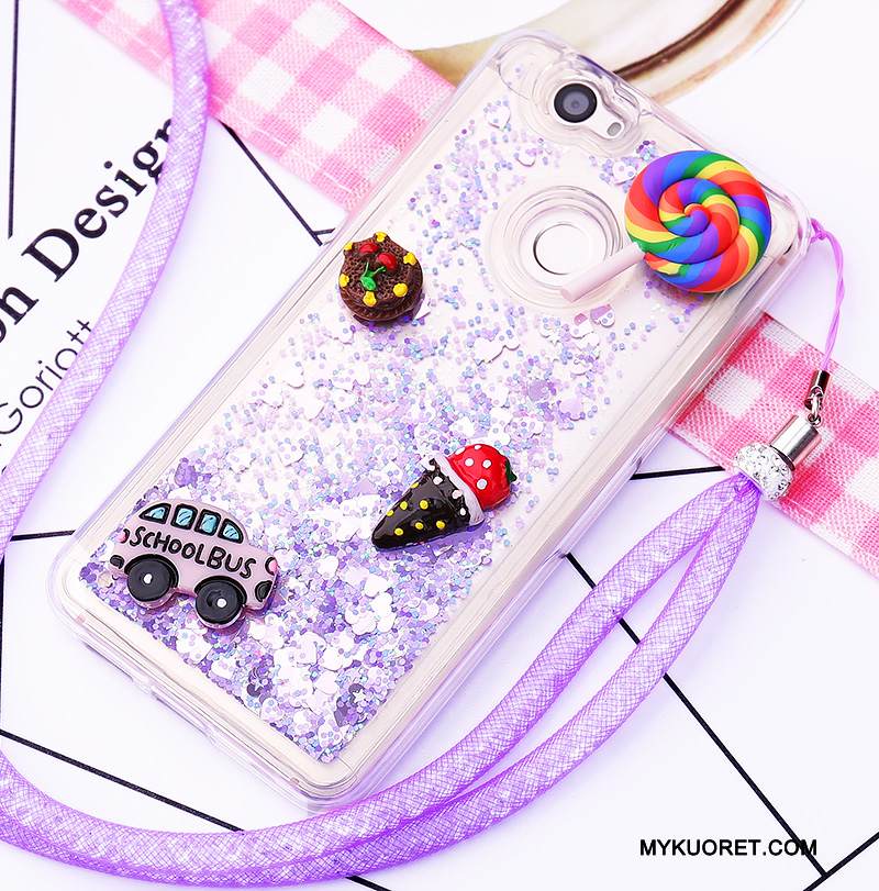 Kuori Huawei Nova Sarjakuva Juoksuhiekka Ripustettavat Koristeet, Kotelo Huawei Nova Silikoni Ihana Puhelimen Kuoret