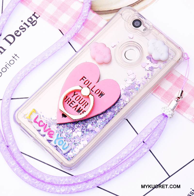 Kuori Huawei Nova Sarjakuva Juoksuhiekka Ripustettavat Koristeet, Kotelo Huawei Nova Silikoni Ihana Puhelimen Kuoret