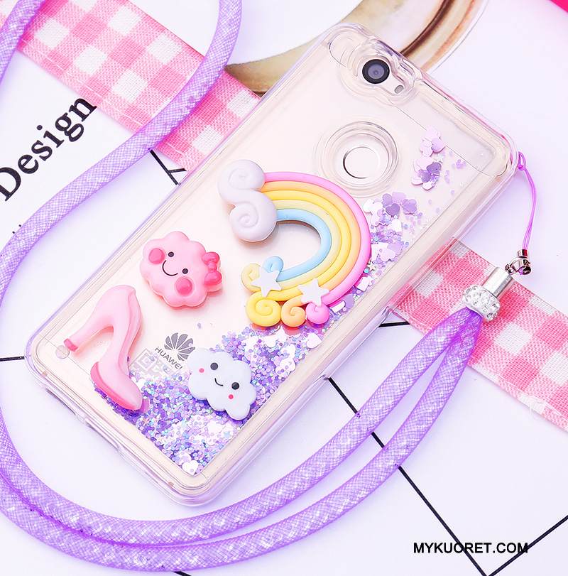 Kuori Huawei Nova Sarjakuva Juoksuhiekka Ripustettavat Koristeet, Kotelo Huawei Nova Silikoni Ihana Puhelimen Kuoret