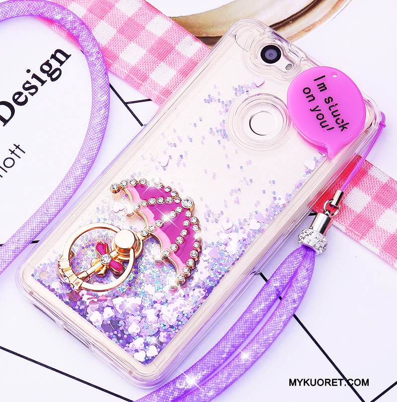 Kuori Huawei Nova Sarjakuva Juoksuhiekka Ripustettavat Koristeet, Kotelo Huawei Nova Silikoni Ihana Puhelimen Kuoret