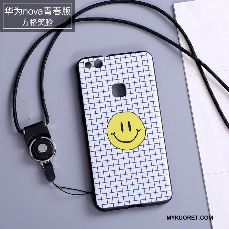 Kuori Huawei Nova Silikoni Ihana Valkoinen, Kotelo Huawei Nova Suojaus Puhelimen Kuoret Ripustettavat Koristeet