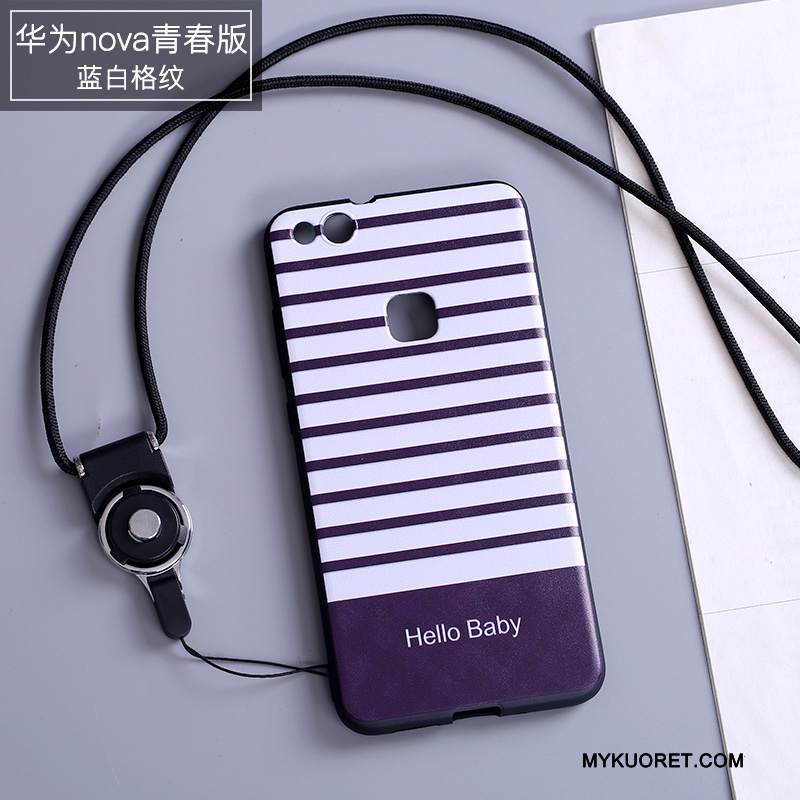 Kuori Huawei Nova Silikoni Ihana Valkoinen, Kotelo Huawei Nova Suojaus Puhelimen Kuoret Ripustettavat Koristeet