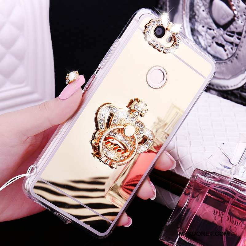 Kuori Huawei Nova Silikoni Puhelimen Kuoret Rengas, Kotelo Huawei Nova Suojaus Ripustettavat Koristeet Peili