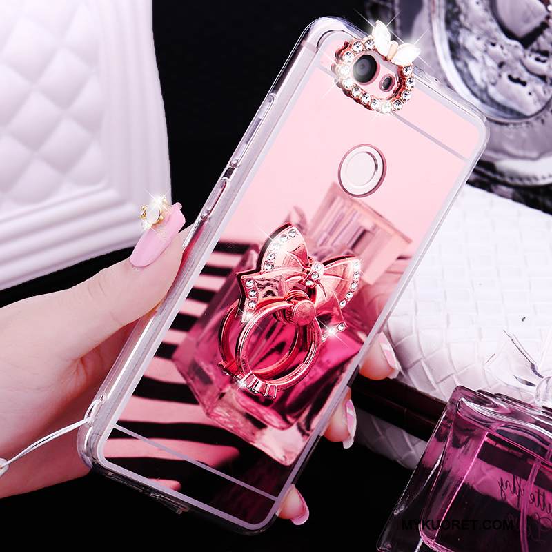 Kuori Huawei Nova Silikoni Puhelimen Kuoret Rengas, Kotelo Huawei Nova Suojaus Ripustettavat Koristeet Peili