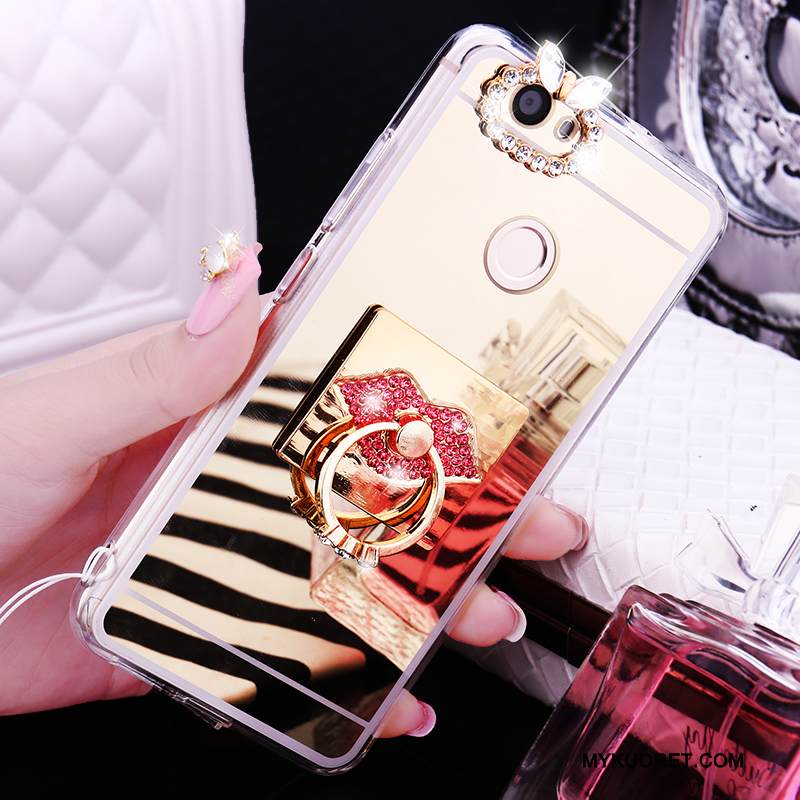 Kuori Huawei Nova Silikoni Puhelimen Kuoret Rengas, Kotelo Huawei Nova Suojaus Ripustettavat Koristeet Peili