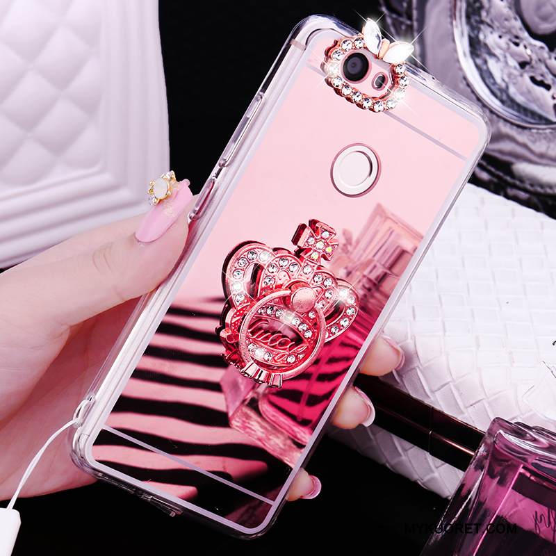 Kuori Huawei Nova Silikoni Puhelimen Kuoret Rengas, Kotelo Huawei Nova Suojaus Ripustettavat Koristeet Peili