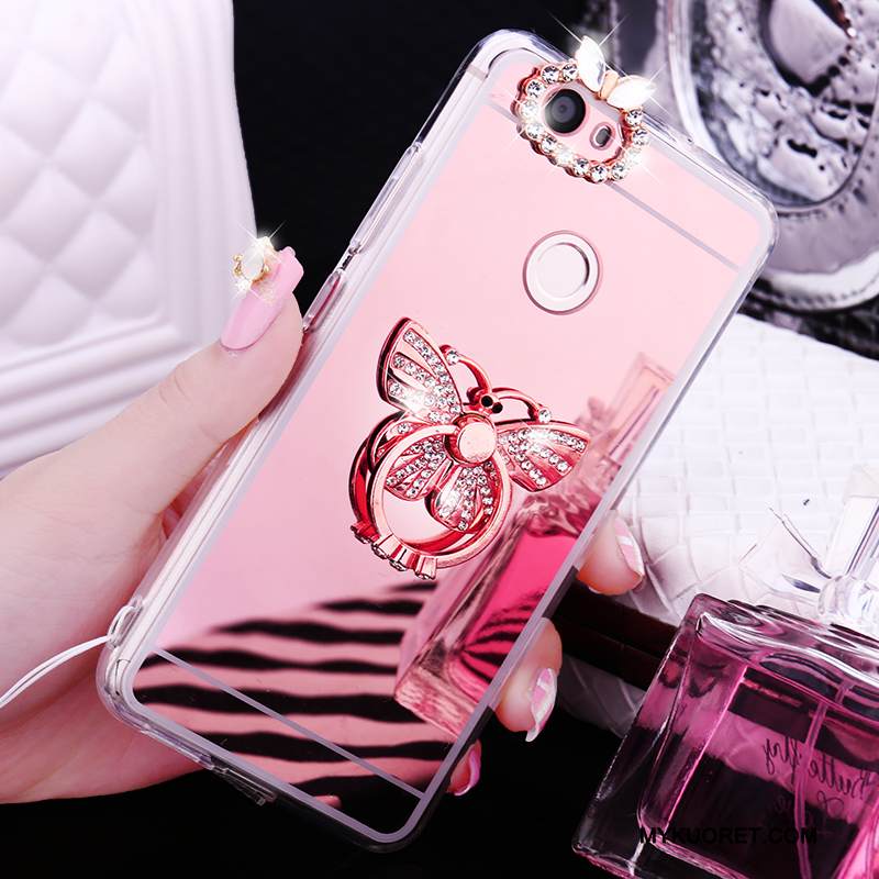 Kuori Huawei Nova Silikoni Puhelimen Kuoret Rengas, Kotelo Huawei Nova Suojaus Ripustettavat Koristeet Peili
