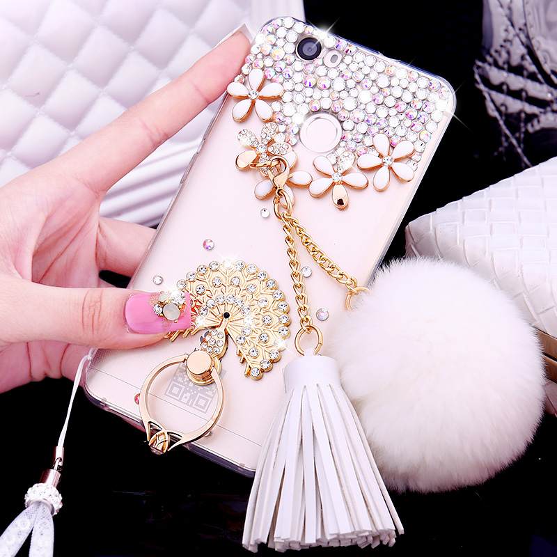 Kuori Huawei Nova Strassi Puhelimen Kuoret Rengas, Kotelo Huawei Nova Silikoni Läpinäkyvä Kulta