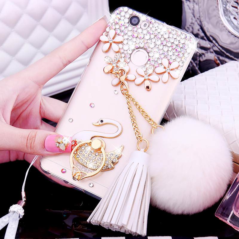 Kuori Huawei Nova Strassi Puhelimen Kuoret Rengas, Kotelo Huawei Nova Silikoni Läpinäkyvä Kulta