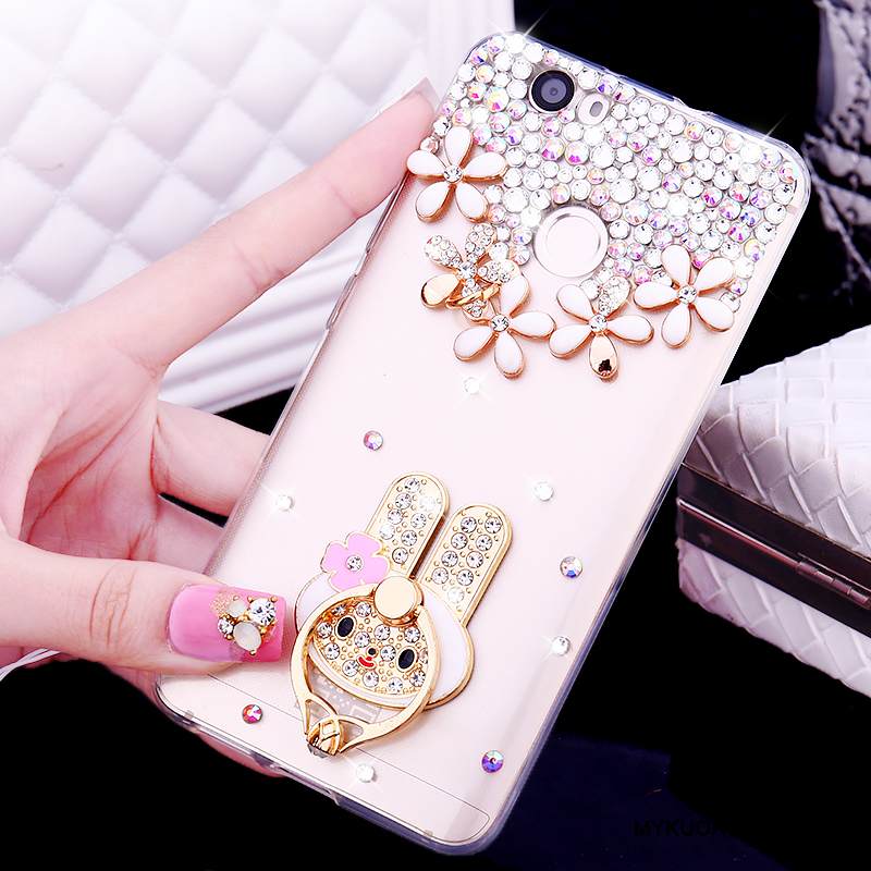 Kuori Huawei Nova Strassi Puhelimen Kuoret Rengas, Kotelo Huawei Nova Silikoni Läpinäkyvä Kulta