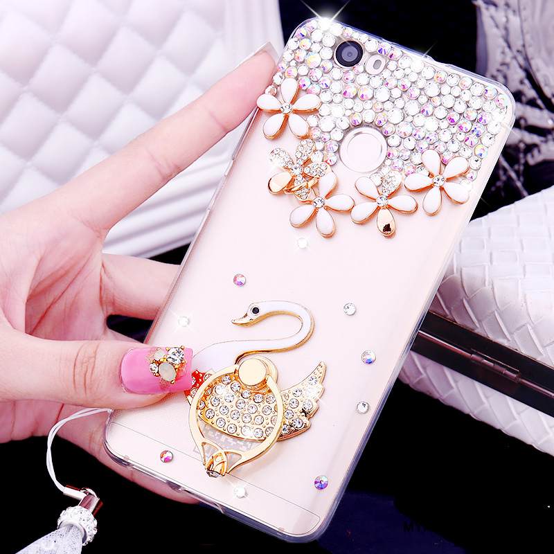 Kuori Huawei Nova Strassi Puhelimen Kuoret Rengas, Kotelo Huawei Nova Silikoni Läpinäkyvä Kulta