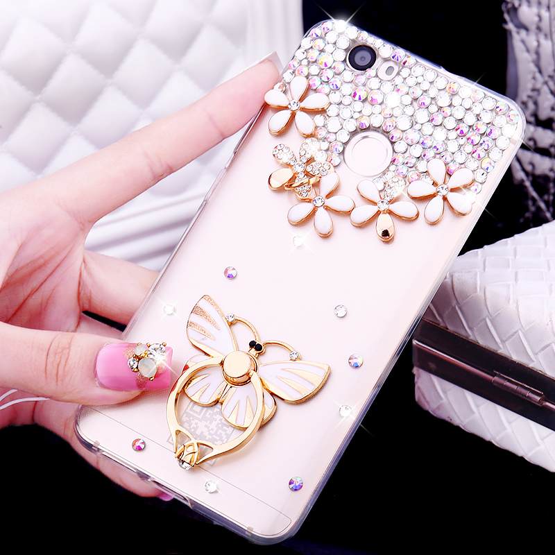 Kuori Huawei Nova Strassi Puhelimen Kuoret Rengas, Kotelo Huawei Nova Silikoni Läpinäkyvä Kulta