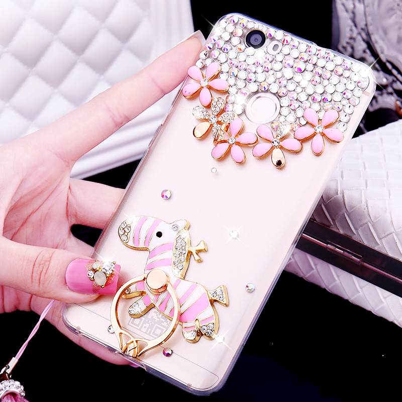 Kuori Huawei Nova Strassi Puhelimen Kuoret Rengas, Kotelo Huawei Nova Silikoni Läpinäkyvä Kulta