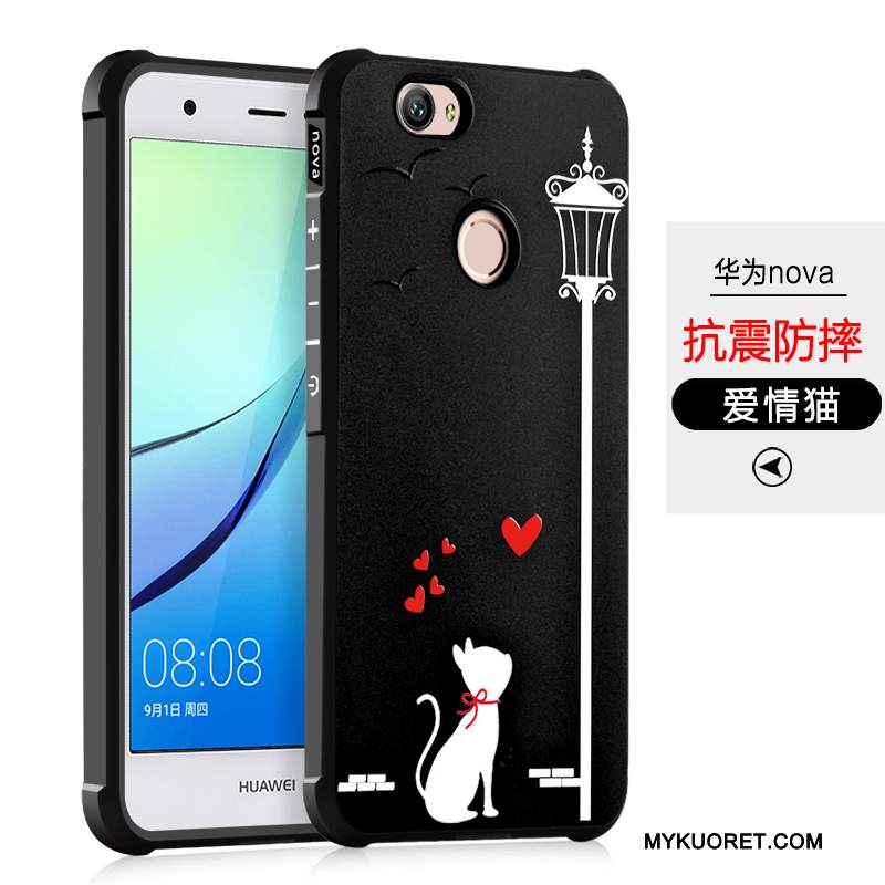 Kuori Huawei Nova Suojaus Murtumaton Puhelimen Kuoret, Kotelo Huawei Nova Laukut Musta