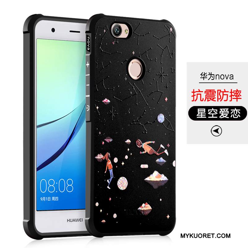 Kuori Huawei Nova Suojaus Murtumaton Puhelimen Kuoret, Kotelo Huawei Nova Laukut Musta