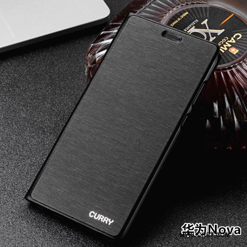 Kuori Huawei Nova Suojaus Puhelimen Kuoret Nuoret, Kotelo Huawei Nova Nahka Hopea