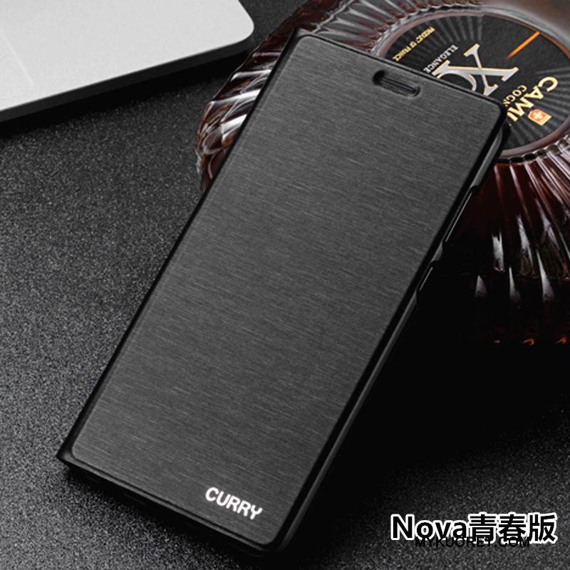 Kuori Huawei Nova Suojaus Puhelimen Kuoret Nuoret, Kotelo Huawei Nova Nahka Hopea