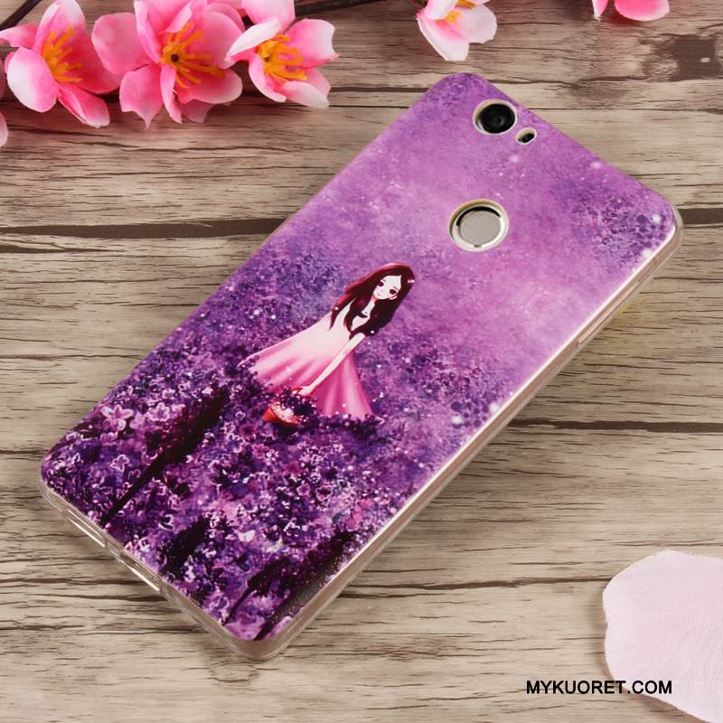 Kuori Huawei Nova Suojaus Violetti Puhelimen Kuoret, Kotelo Huawei Nova Kohokuviointi Trendi