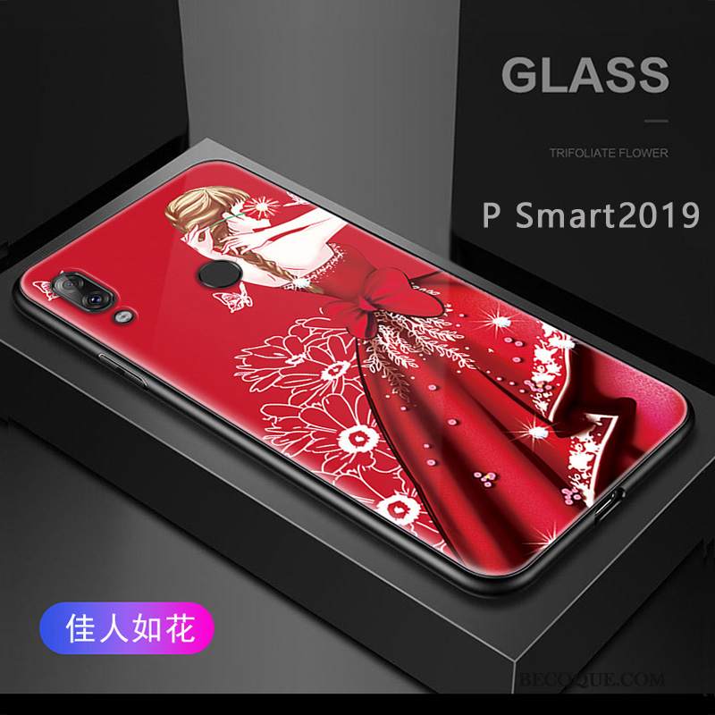 Kuori Huawei P Smart 2019 Laukut Malli Persoonallisuus, Kotelo Huawei P Smart 2019 Silikoni Musta Pesty Suede