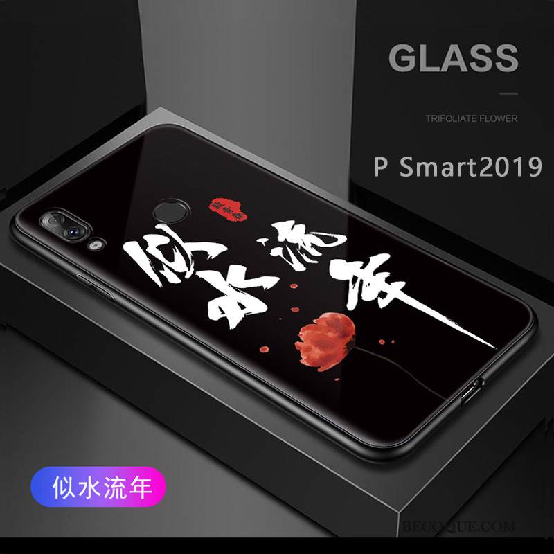 Kuori Huawei P Smart 2019 Laukut Malli Persoonallisuus, Kotelo Huawei P Smart 2019 Silikoni Musta Pesty Suede