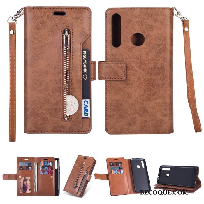 Kuori Huawei P Smart+ 2019 Laukut Puhelimen Kuoret Murtumaton, Kotelo Huawei P Smart+ 2019 Nahka Vihreä