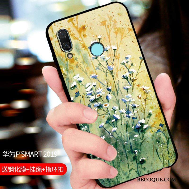 Kuori Huawei P Smart 2019 Laukut Sininen Pesty Suede, Kotelo Huawei P Smart 2019 Suojaus Puhelimen Kuoret Muokata