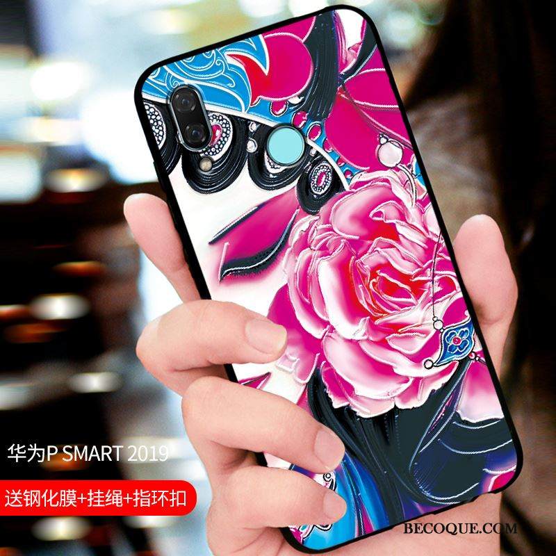 Kuori Huawei P Smart 2019 Laukut Sininen Pesty Suede, Kotelo Huawei P Smart 2019 Suojaus Puhelimen Kuoret Muokata
