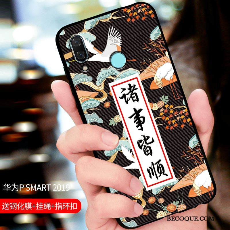 Kuori Huawei P Smart 2019 Laukut Sininen Pesty Suede, Kotelo Huawei P Smart 2019 Suojaus Puhelimen Kuoret Muokata