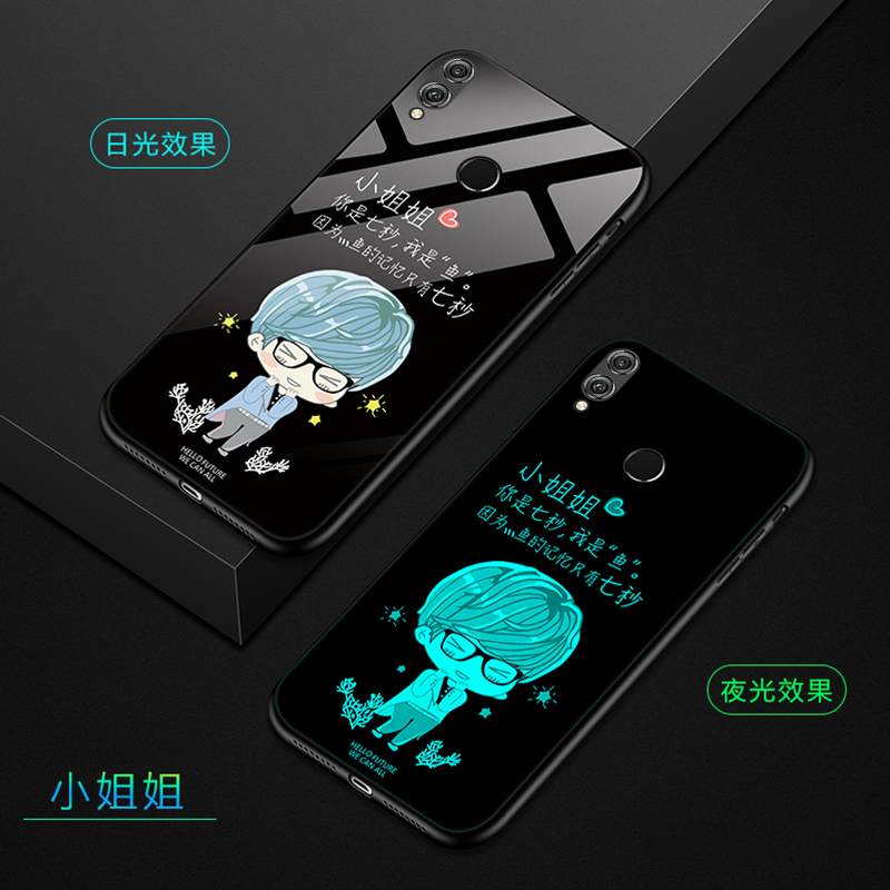 Kuori Huawei P Smart 2019 Luova Net Red Puhelimen Kuoret, Kotelo Huawei P Smart 2019 Pehmeä Neste Lasi Violetti